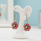 Us Seller Betsey Johnson Rose Dangle Earrings Multi-color