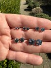 Real Blue Gray Moissanite Screwback Stud Earrings 925 Silver 3-8mm Iced Tester    