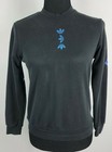 Adidas Originals Big Trefoil Logo Crewneck Sweatshirt Youth M Black Blue Graphic