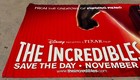 The Incredibles 2004 Original Vinyl Banner 5 x12  Huge Movie Poster