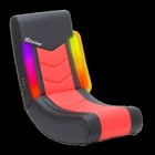 Solo Floor Rocker Gaming Chair With Rgb Lighting  Red