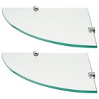  2 Pack Glass Corner Shower Shelves 2 Tier Shelves Shower Caddy Shelf Wall 