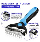 2side Dog Brush For Shedding Dematting Pet Grooming Cat Hair Undercoat Rake Comb
