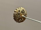 Antique Victorian 9  Rhinestone Hat Pin Domed Cluster Ornate Filigree