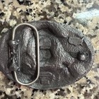 Vintage Belt Buckle Bergamot Brass Works Metal Face Usa 1993