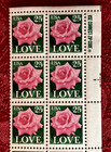  2378  Love 25   Stamps  20  Block Set-mint Cond  Always Stored Dry And Flat