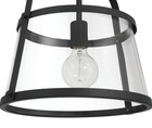 Fallon - Vintage Metal And Clear Glass Ceiling Light  Black