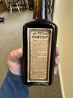 Dr J W Bull   s Cough Syrup A C Meyer Baltimore Md Blown Labeled Medicine Bottle