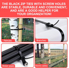 100pcs Nylon Cable Ties 20cm Heavy Duty Self Locking Zip Wire Straps With Eyelet