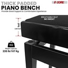 5 Core Adjustable Piano Bench Thick Padded Solid Wood Keyboard Stool Heavy Duty