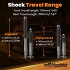 2  4  Front Rear Lowering Drop Kit For Dodge Ram 1500 2009-18 Shock Absorbers