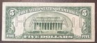 1934 A  5 Hawaii Emergency Issue Wwii Banknote