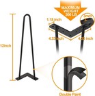 12 Inch Hairpin Legs For Furniture Set Of 4 Heavy Duty Industrial Metal Table   