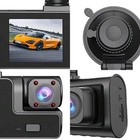 Hd 1080p Front rear inside Video Recorder Camera G-sensor Car Three Len Dashcam