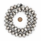 Ethiopian Silver Saucer Beads 20mm African White Metal Large Hole 24 Inch Strand
