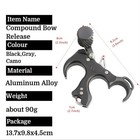 Archery 3 Finger Compound Bow Release Aids Thumb Trigger Hunting Practice Target