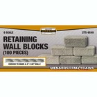 O Scale Retaining Wall Blocks - 100 Pack - Gypsum Construction