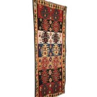Vintage Curated Antique Rug - 2x5 Ft   Wool Vintage Handmade Oriental Kilim