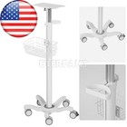 Adjustable Mobile Rolling Cart wall Mount Bracket Used For Patient Monitor Us