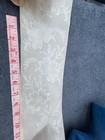 Antique Satin Ribbon Ivory Roses Floral Embossed Victorian Wide 100  Silk Cream