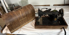 Antique Singer Sewing Machine Bent Wood Case Model 147 Knee Lever Vintage 1940 s