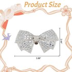 1 Pair Rhinestone Bow Shoe Clips For Wedding Bridal Removable Buckle