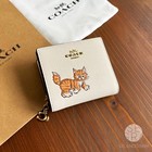 Coach Snap Wallet   Card Holder With Dancing Kitten Cat Cc472 Outlet New W  Box