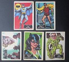 1966 A bc  not Topps  Batman Black Bat Near Complete 50 Card Set Some Fan Backs
