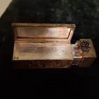 800 Silver Italian Lipstick Engraved Floral Case Vintage