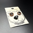 La Mode Buttons 12mm Brown Bear Eyes And 15mm Nose Shanks Doll Craft Safety Eyes