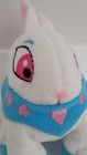 Neopets Cybunny 2002 Bunny Stuffed Plush White Blue Collar Pink Hearts 6 