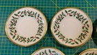 Lenox Holiday Fine China Tea Saucers 6  Set Of 8 Holly Berries Gold Trim Us