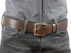 Genuine Leather Plain Brown Belt 1 75   44mm  Removable  Buckle