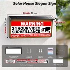 Warning Sign Light With Dual Color Modes  Ip65 Waterproof Outdoor Security Si   