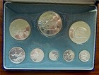 1974 Belize British Honduras - Silver Official Proof Set  8  W Coa -birds - 3 Oz