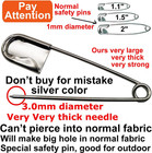 5 Pcs Of 5 Inch Heavy Duty Jumbo Stainless Steel Safety Pins Silver Color Safety