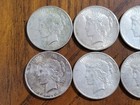 Lot Of 10 - 8 Peace  2 Morgan Dollar Coins - Circulated -  10 - 90  Silver - P5