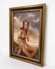 Vintage  broken Silence  By Vinciata Woman Portrait Mid Century Art Print Retro