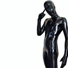 Black Full Set Latex Rubber Catsuit For Mens Tight Fitting Full Bodysuit Fetish