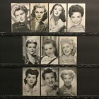 Vintage 1940 s-1950 s Exhibit Supply Female Film Stars 10 Diff  With Coa Sku180f