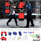 Heavy Boxing Punching Bag Training Gloves Set Kicking Fitness Mma Workout Gym Us