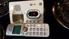 Handset Cordless Phone Answering System White Gray At t Base Telephone Landline