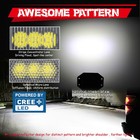 2x 5  120w Flush Mount Cree Led Work Light Bar Combo Driving Reverse Offroad 4wd