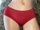 Vintage Delicates Bikini Red Metallic Trim  Nylon M Panties  Underwear Jc Penney