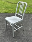 Vtg Goodform Navy Mid-century Modern Mcm Industrial Aluminum Kitchen Chair