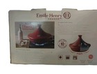 Emile Henry Made In France Tagine  3qt  Red Nib With Oil Cruet 