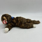 Ty Classic Spice Brown Tabby Cat Plush Stuffed Toy Blue Ribbon 1997 Vintage 12 