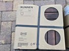 Set Of 4 Ikea Runnen Decking  Outdoor  Wood  9 Sq Feet  9 Pcs  12x12   New