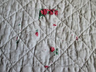 Vintage Handmade Berry Quilt Quilted Baby Crib Blanket Quilt Cotton Hand Stitch