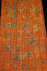 F-515 Vintage Wool Blend Kimono Fabric - Flower - 14  X 39 